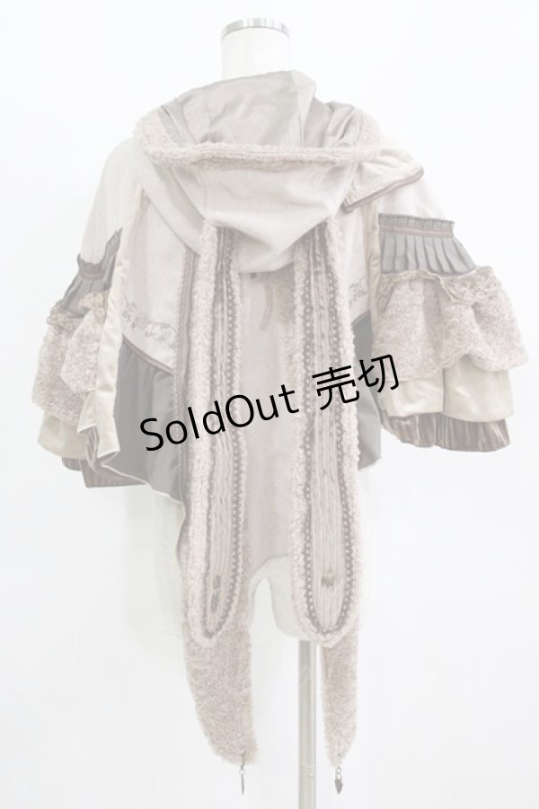 画像3: Ozz oneste / うさ耳フードケープマント  ベージュ H-26-02-11-028-OO-JA-KB-ZH (3)