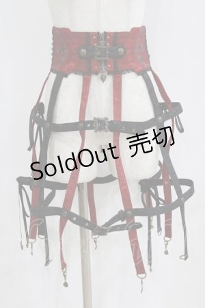 画像: Ozz oneste / クリノリンスカート  黒×赤 H-26-02-11-030-OO-SK-KB-ZH