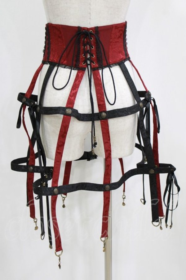 画像3: Ozz oneste / クリノリンスカート  黒×赤 H-26-02-11-030-OO-SK-KB-ZH (3)