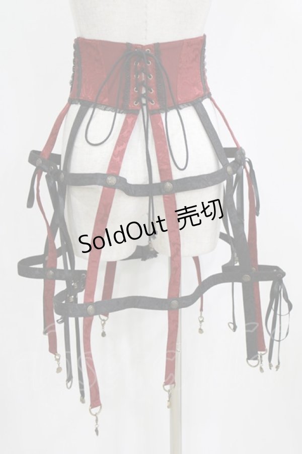 画像3: Ozz oneste / クリノリンスカート  黒×赤 H-26-02-11-030-OO-SK-KB-ZH (3)