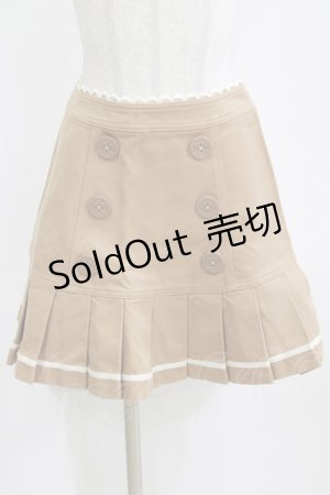 画像: Emily Temple cute / ダブルボタンプリーツスカート  ブラウン H-26-02-11-031-ET-SK-AK-ZH