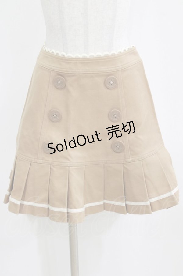 画像1: Emily Temple cute / ダブルボタンプリーツスカート  ブラウン H-26-02-11-031-ET-SK-AK-ZH (1)