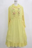 画像1: Jane Marple / クレープジョーゼットThistle embroideryドレス  イエロー H-26-02-11-004-JM-OP-KB-ZH (1)