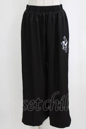 画像: NieR Clothing / 2WAY SIDE ZIP WIDE PANTS F 黒 H-26-02-11-036-PU-PA-AK-ZH