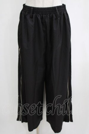 画像: NieR Clothing / 2WAY SIDE ZIP WIDE PANTS F 黒 H-26-02-11-037-PU-PA-AK-ZH