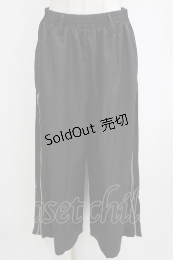 画像1: NieR Clothing / 2WAY SIDE ZIP WIDE PANTS F 黒 H-26-02-11-037-PU-PA-AK-ZH (1)