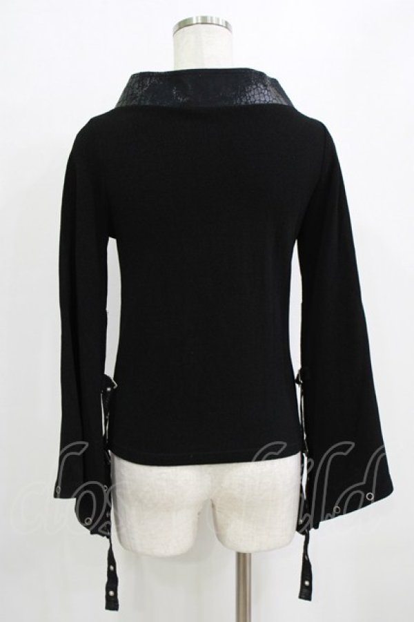 画像3: Qutie Frash / 着物オフショルショートカーデ  黒×赤 H-26-02-11-040-QU-TO-AK-ZH (3)