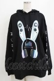 画像1: LISTEN FLAVOR / サイバーうさ耳ヘッドホンパーカー F 黒 H-26-02-11-041-PU-TO-AK-ZH (1)
