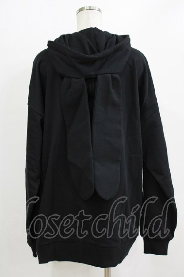 画像3: LISTEN FLAVOR / サイバーうさ耳ヘッドホンパーカー F 黒 H-26-02-11-041-PU-TO-AK-ZH (3)