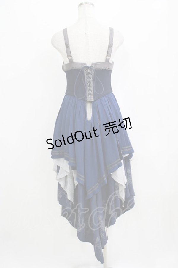 画像3: Ozz oneste / 薔薇刺繍ナポレオン2Wayビスチェ  ネイビー H-26-02-11-042-OO-TO-KB-ZH (3)