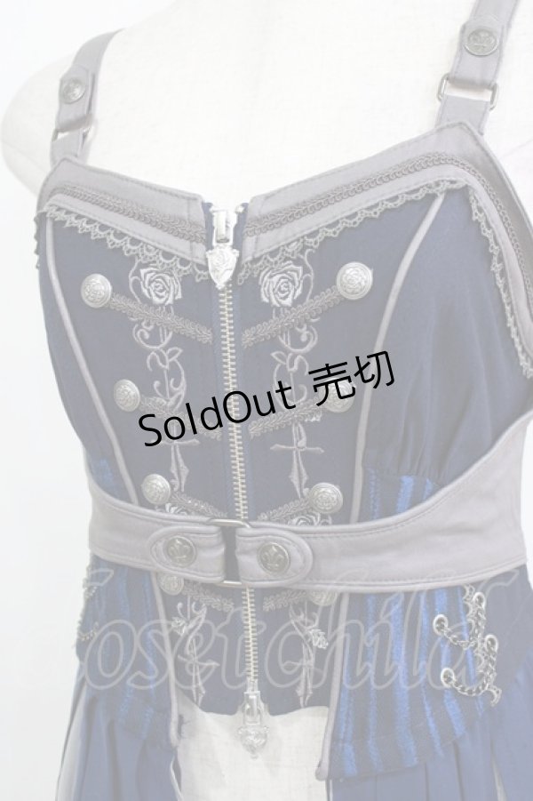 画像5: Ozz oneste / 薔薇刺繍ナポレオン2Wayビスチェ  ネイビー H-26-02-11-042-OO-TO-KB-ZH (5)