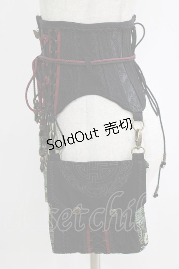 画像2: Ozz oneste / フラップポケット付コルセット  黒 H-26-02-11-044-OO-ZA-KB-ZH (2)