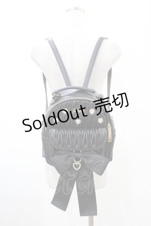 画像: LIZ LISA / メニービジューロングリボンリュック  ブラック H-26-02-11-1001-LO-BG-YZ-ZH