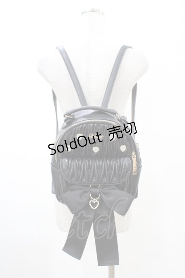 画像1: LIZ LISA / メニービジューロングリボンリュック  ブラック H-26-02-11-1001-LO-BG-YZ-ZH (1)