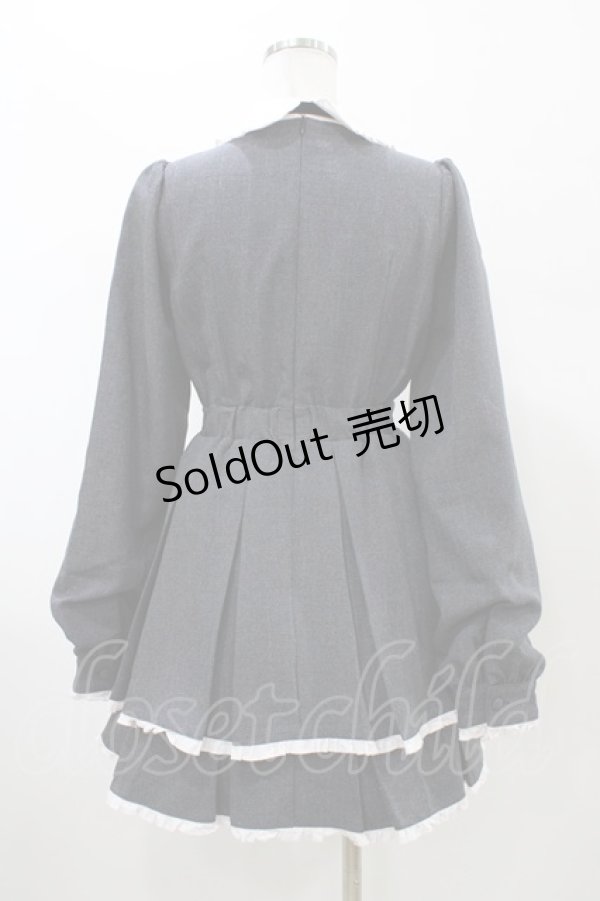 画像2: Honey Cinnamon / ベロアリボン配色ヨークワンピース FREE ブラック H-26-02-11-1030-LO-OP-YZ-ZH (2)