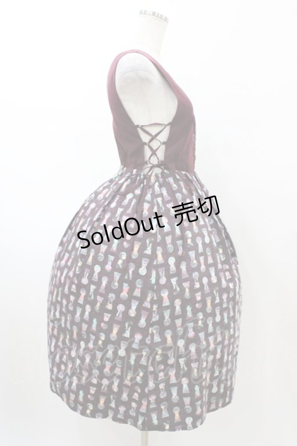 画像3: axes femme POETIQUE / アリス　鍵穴柄ジャンスカ M ワイン H-26-02-11-1035-AX-OP-NS-ZH (3)