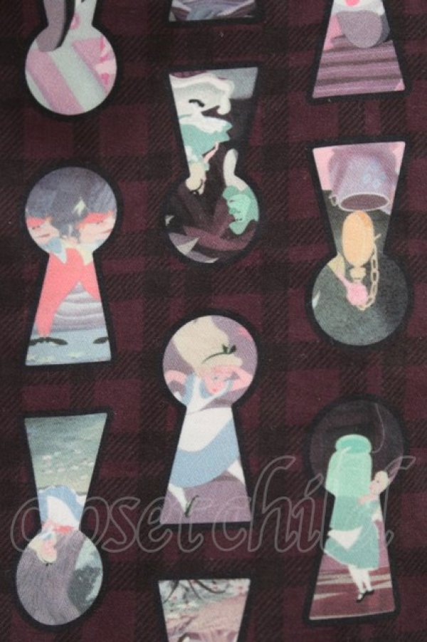 画像4: axes femme POETIQUE / アリス　鍵穴柄ジャンスカ M ワイン H-26-02-11-1035-AX-OP-NS-ZH (4)