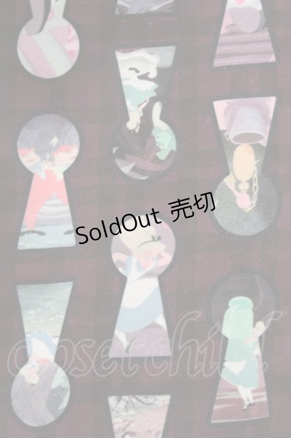 画像4: axes femme POETIQUE / アリス　鍵穴柄ジャンスカ M ワイン H-26-02-11-1035-AX-OP-NS-ZH (4)