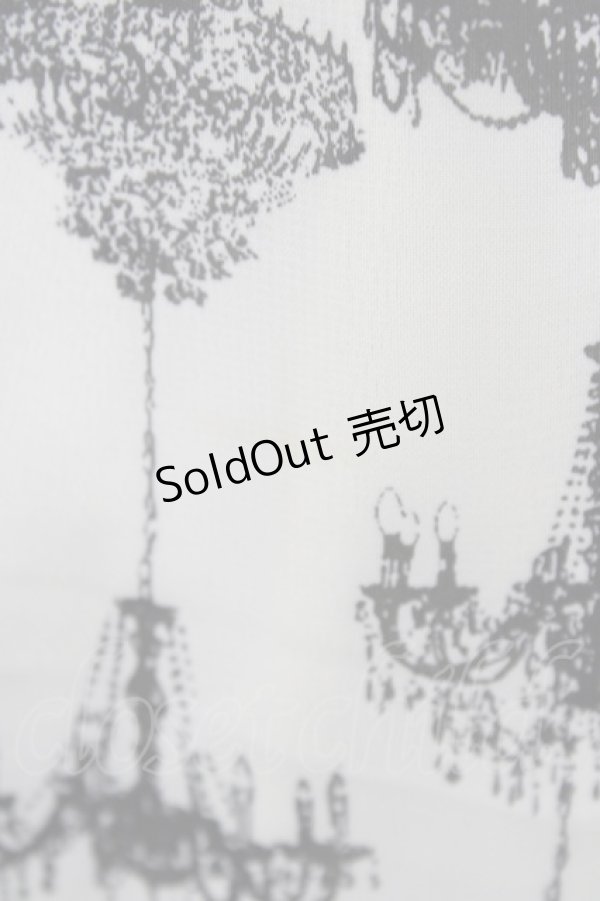 画像4: axes femme / シャンデリア柄切替ワンピース M 生成り/ブラック H-26-02-11-1037-AX-OP-NS-ZH (4)