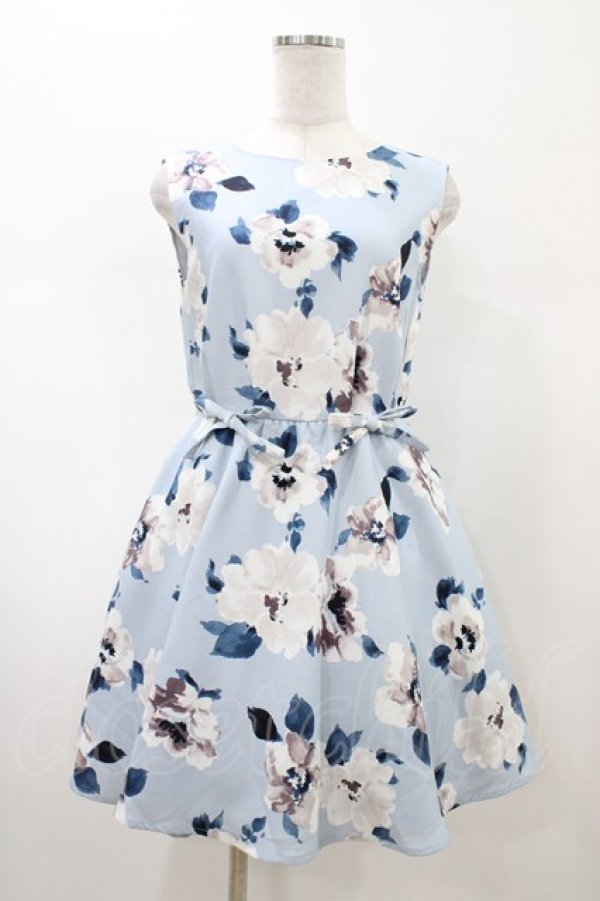 画像1: LIZ LISA / ぼかし花柄ワンピース Free サックス H-26-02-11-1039-LO-OP-NS-ZH (1)