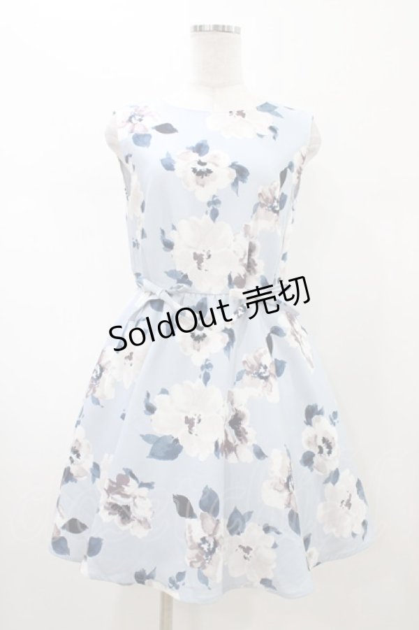 画像1: LIZ LISA / ぼかし花柄ワンピース Free サックス H-26-02-11-1039-LO-OP-NS-ZH (1)