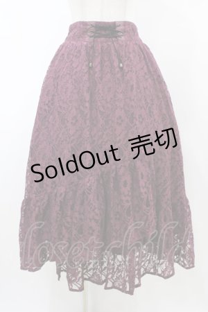 画像: axes femme / 総レーススカート M ワイン H-26-02-11-1040-AX-SK-NS-ZH