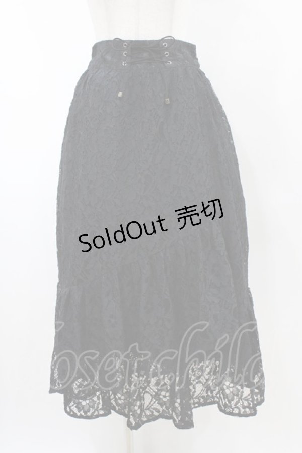 画像1: axes femme / 総レーススカート M ブラック H-26-02-11-1041-AX-SK-NS-ZH (1)