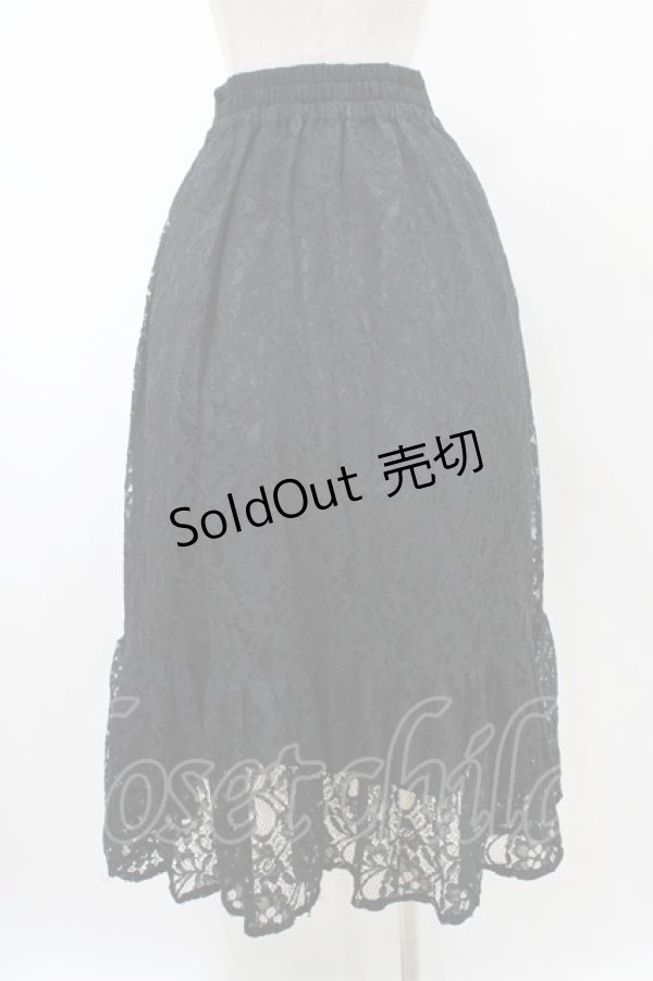 画像2: axes femme / 総レーススカート M ブラック H-26-02-11-1041-AX-SK-NS-ZH (2)