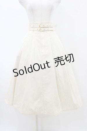 画像: an another angelus / ダブルベルトタックフレアースカート Free Ivory H-26-02-11-1044-CA-SK-NS-ZH