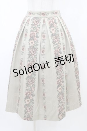 画像: an another angelus / ゴブランフラワープリントタックスカート Free BEIGE H-26-02-11-1045-CA-SK-NS-ZH