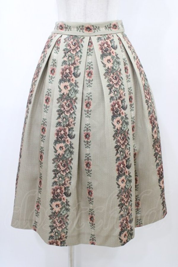 画像1: an another angelus / ゴブランフラワープリントタックスカート Free BEIGE H-26-02-11-1045-CA-SK-NS-ZH (1)