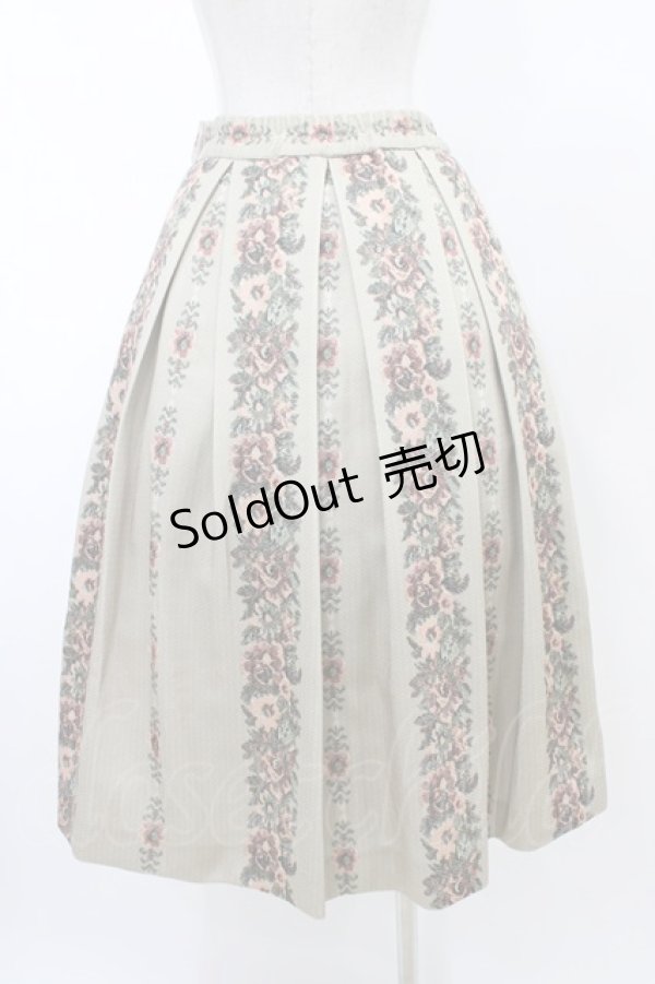 画像2: an another angelus / ゴブランフラワープリントタックスカート Free BEIGE H-26-02-11-1045-CA-SK-NS-ZH (2)