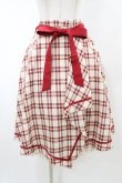 画像1: axes femme POETIQUE / チェックラッフルフリルスカート M レッド H-26-02-11-1047-AX-SK-NS-ZH (1)