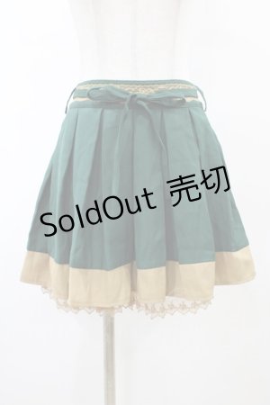 画像: axes femme / プリーツスカパン M グリーン H-26-02-11-1049-AX-SK-NS-ZH