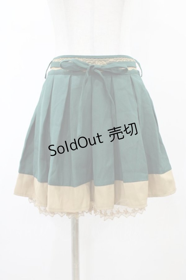 画像1: axes femme / プリーツスカパン M グリーン H-26-02-11-1049-AX-SK-NS-ZH (1)