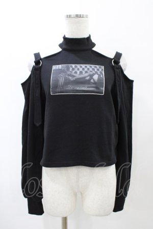 画像: EATME / ベルトショルダーオフショルTOP Free ブラック H-26-02-11-1051-LO-TO-NS-ZH