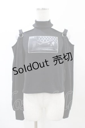 画像: EATME / ベルトショルダーオフショルTOP Free ブラック H-26-02-11-1051-LO-TO-NS-ZH