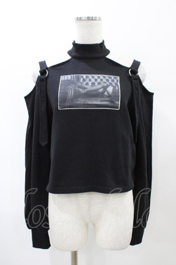 画像1: EATME / ベルトショルダーオフショルTOP Free ブラック H-26-02-11-1051-LO-TO-NS-ZH (1)