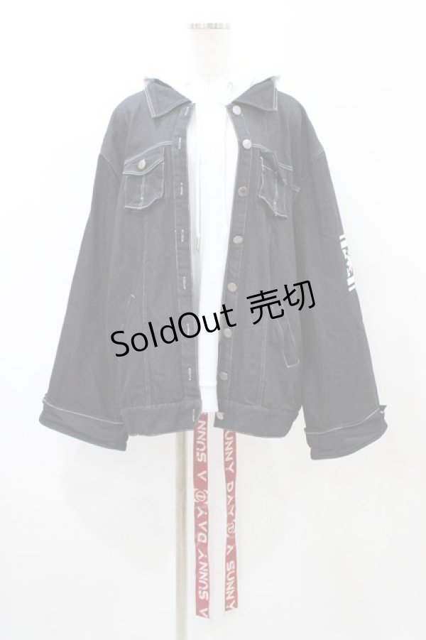 画像1: IRO+IRO / デニムジャケット×パーカー お天気カラーのドッキングWeatherトップス Free デニム/オフ H-26-02-11-1053-LO-JA-NS-ZH (1)