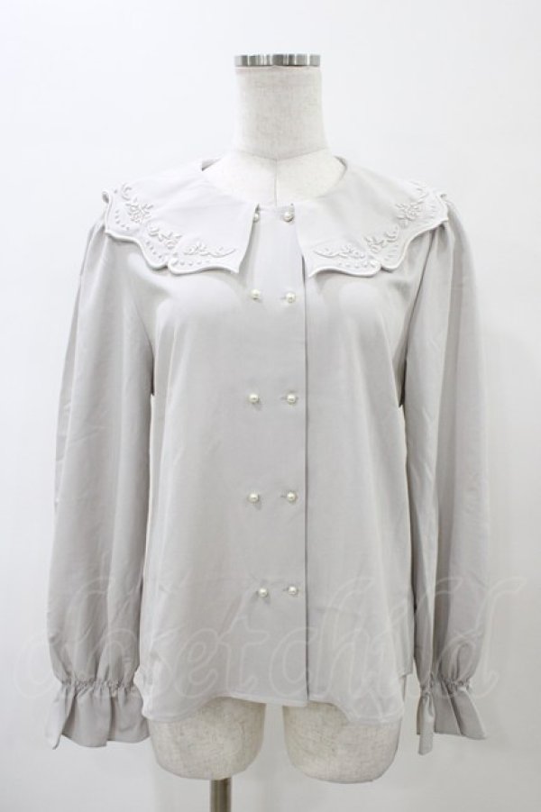 画像1: an another angelus / 銀食器カットワーク衿ブラウス Free GRAY H-26-02-11-1055-CA-BL-NS-ZH (1)