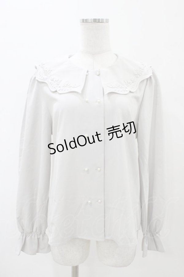 画像1: an another angelus / 銀食器カットワーク衿ブラウス Free GRAY H-26-02-11-1055-CA-BL-NS-ZH (1)