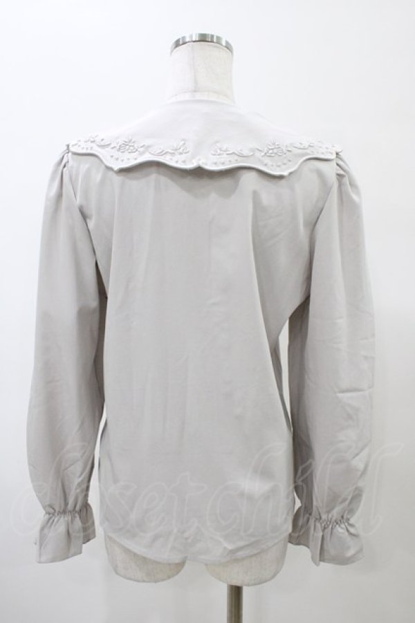 画像2: an another angelus / 銀食器カットワーク衿ブラウス Free GRAY H-26-02-11-1055-CA-BL-NS-ZH (2)
