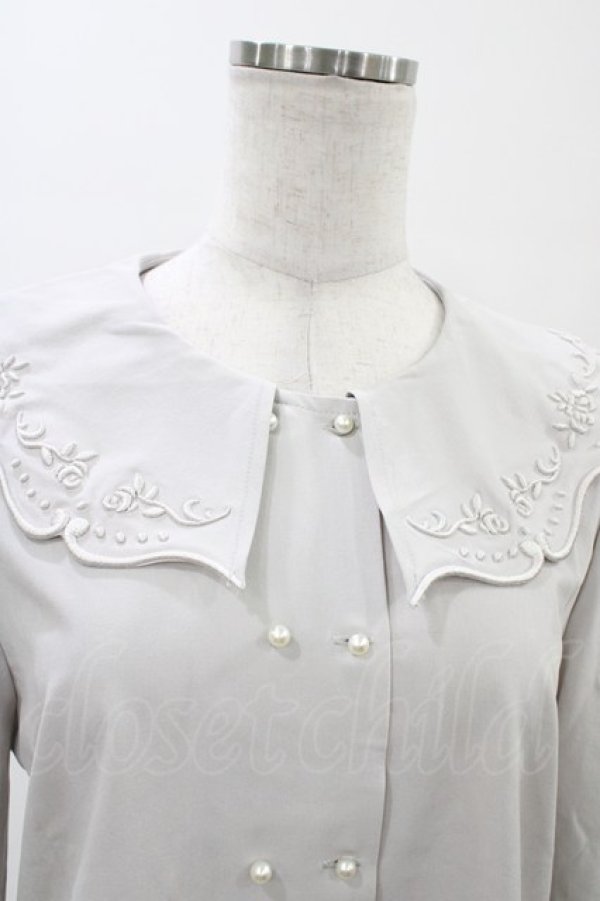 画像3: an another angelus / 銀食器カットワーク衿ブラウス Free GRAY H-26-02-11-1055-CA-BL-NS-ZH (3)