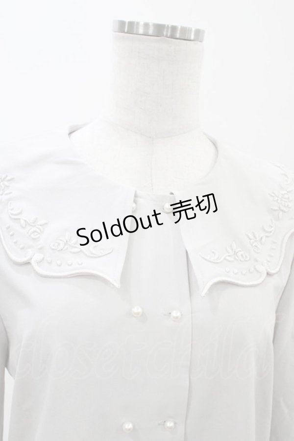 画像3: an another angelus / 銀食器カットワーク衿ブラウス Free GRAY H-26-02-11-1055-CA-BL-NS-ZH (3)