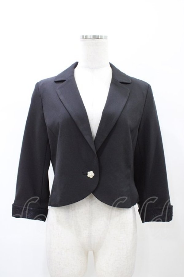 画像1: axes femme / ビジューボタンジャケット M ブラック H-26-02-11-1060-AX-JA-NS-ZH (1)