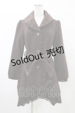 画像: axes femme / レースカラーコート M ブラウン H-26-02-11-1061-AX-CO-NS-ZH