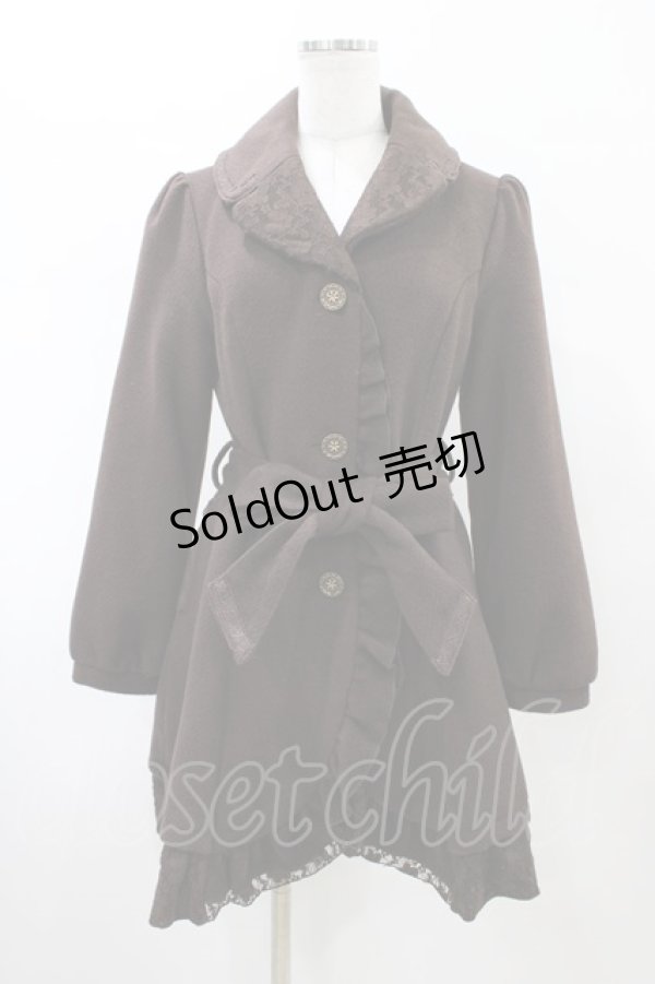 画像1: axes femme / レースカラーコート M ブラウン H-26-02-11-1061-AX-CO-NS-ZH (1)