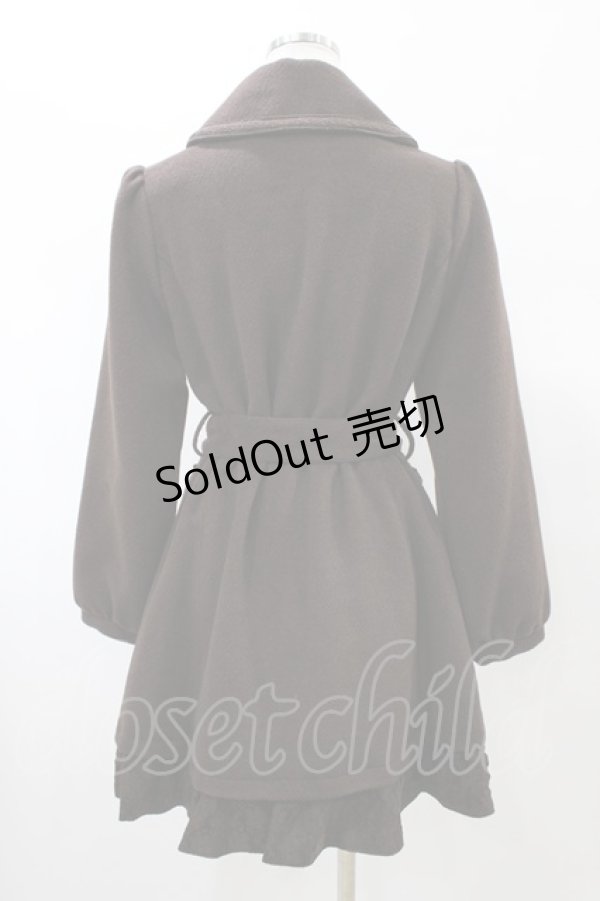 画像2: axes femme / レースカラーコート M ブラウン H-26-02-11-1061-AX-CO-NS-ZH (2)