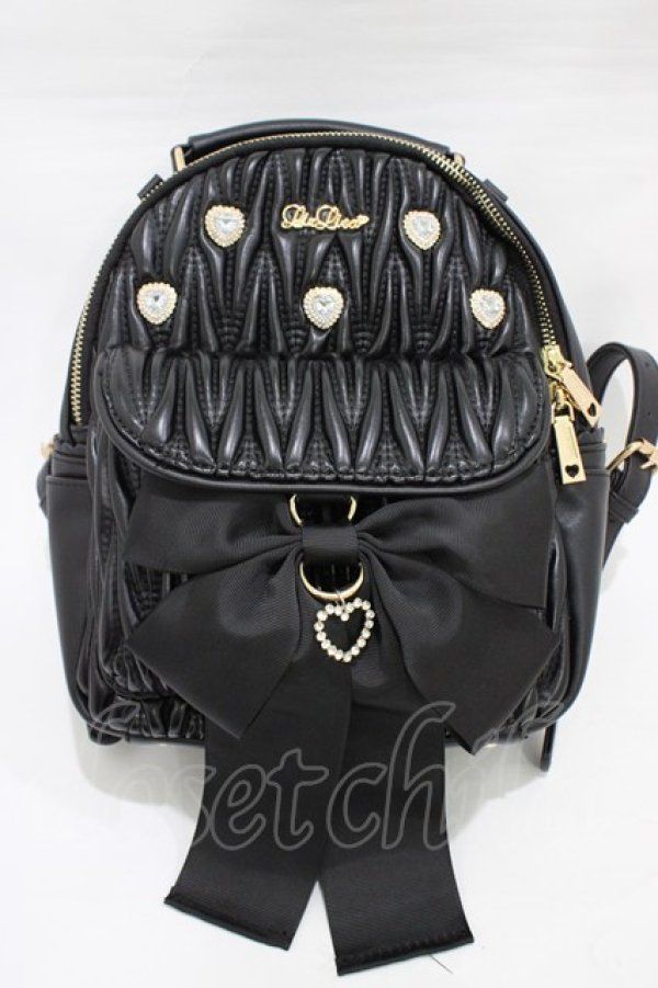 画像3: LIZ LISA / メニービジューロングリボンリュック  ブラック H-26-02-11-1001-LO-BG-YZ-ZH (3)