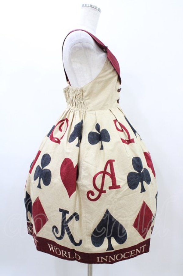 画像3: Innocent World / トランプゴブラン衿付きジャンパースカート M ベージュ H-26-02-11-1013-IW-OP-NS-ZH (3)